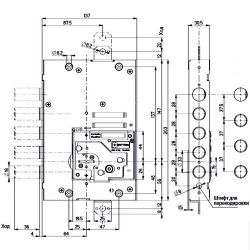 Замок врезной сувальдный MOTTURA 52.J525M My Key S (левый), уст.ключ, ключ 60 мм /33441/