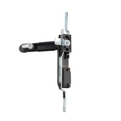 Замок мебельный MS-1848-3KA/P (ригель изогнутый на 8мм, трехгранный ключ)