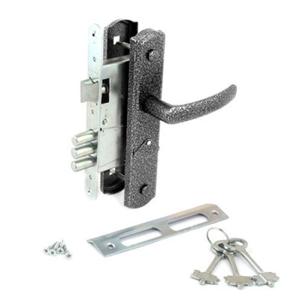 Замок врезной сувальдный Avers ЗВ9-4-1-4 (серебро)