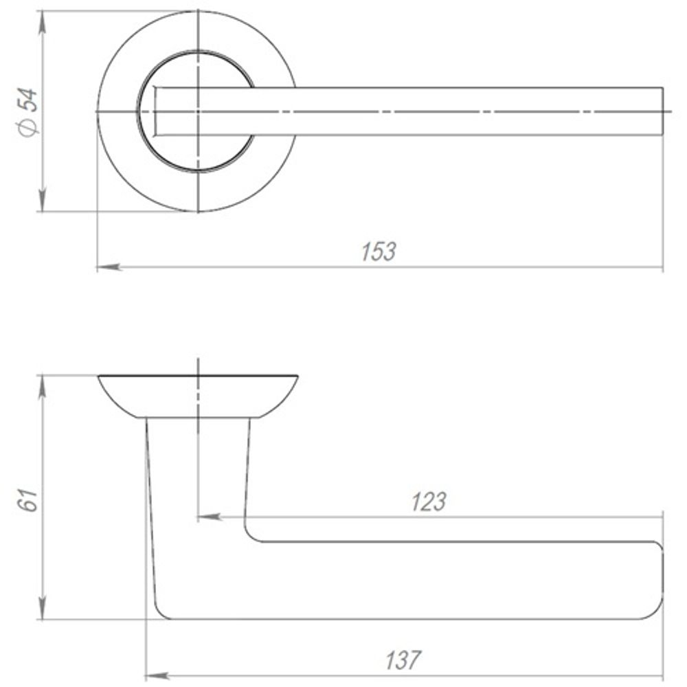 Ручка раздельная AJAX TESTA JR BL-24 черный /62329/