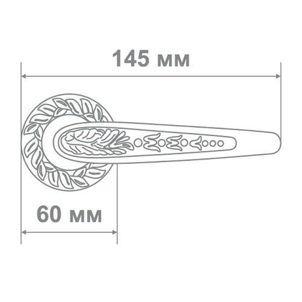 Ручка дверная Аделли 6803-65 BRED антич.золото