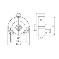 Цилиндровый механизм KALE KILIT 164 F крест-ключ 3кл. /1025/
