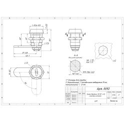 Замок мебельный ЕВРОБОКС 20/90°