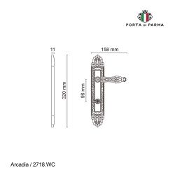 Ручка на планке PORTA DI PARMA Arcadia WC CP хром