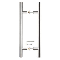 Ручка-скоба из  нержавейки для входных дверей коммерческих помещений