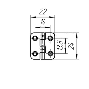 Петля карточная КУНГУР 22х24 цинк (300) (1 шт)