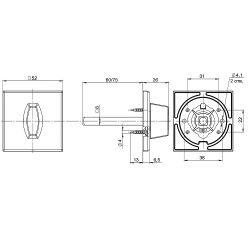 Ручка поворотная FUARO BKW8x75 RL ABG-6 зеленая бронза /63251/