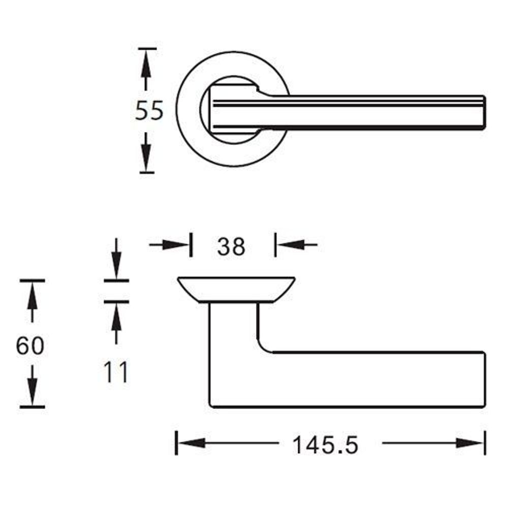 Ручка дверная ARCHIE S010 110HH