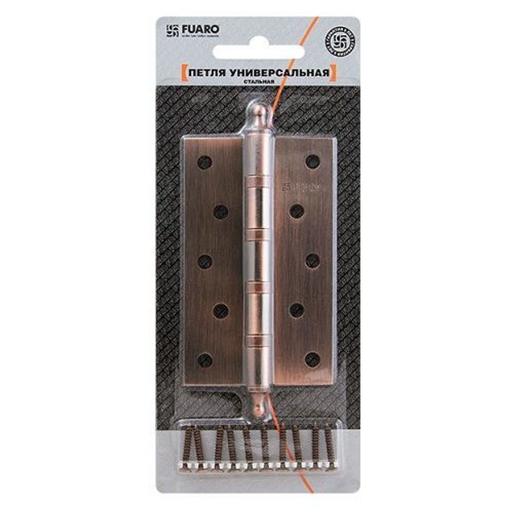 Петля дверная универсальная FUARO 4BB/A/BL 125x75x2,5 AB бронза /30977/ (1 шт)