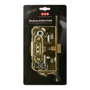 Замок межкомнатный под цилиндр AGB MEDIANA EV B01103.50.03.567 (латунь) /25799/