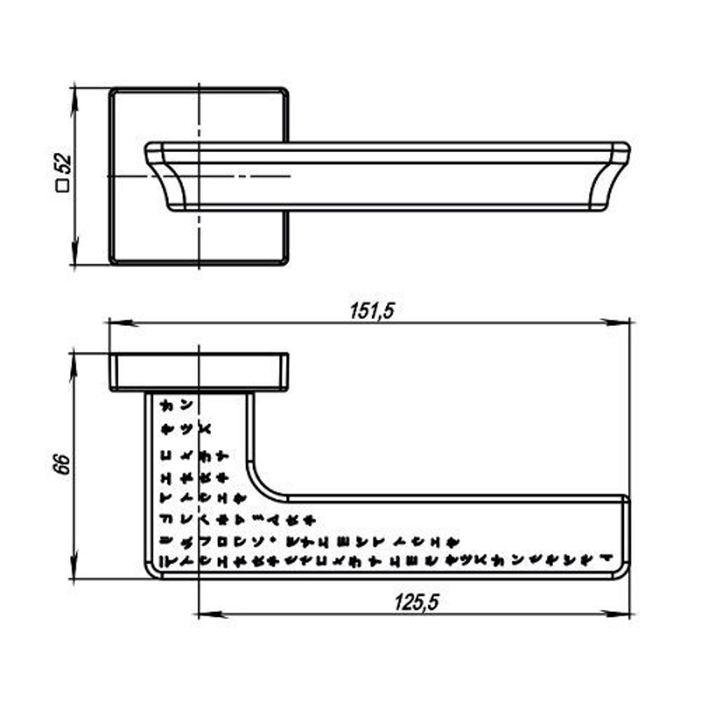 Ручка раздельная ARMADILLO MATRIX USQ7 CP-8 хром /34293/