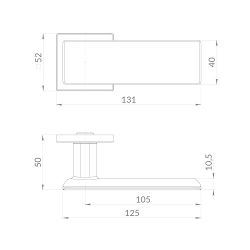Ручка раздельная PUNTO OLYMP EST.Q52 SN-3 мат.никель /60415/