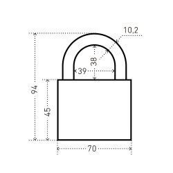 Замок навесной АЛЛЮР ВС2С-701 d10,5мм