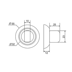 Ручка поворотная VETTORE BK 0705 SN/CP мат.никель/хром