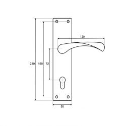 Ручки на планке VETTORE 72.323-4 AB бронза