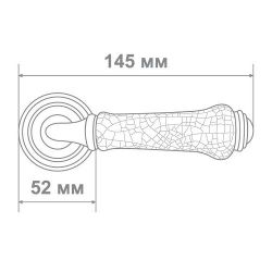 Ручка дверная Аделли 6308-22  CP/WHITE CRACKED хром/бел.краколет