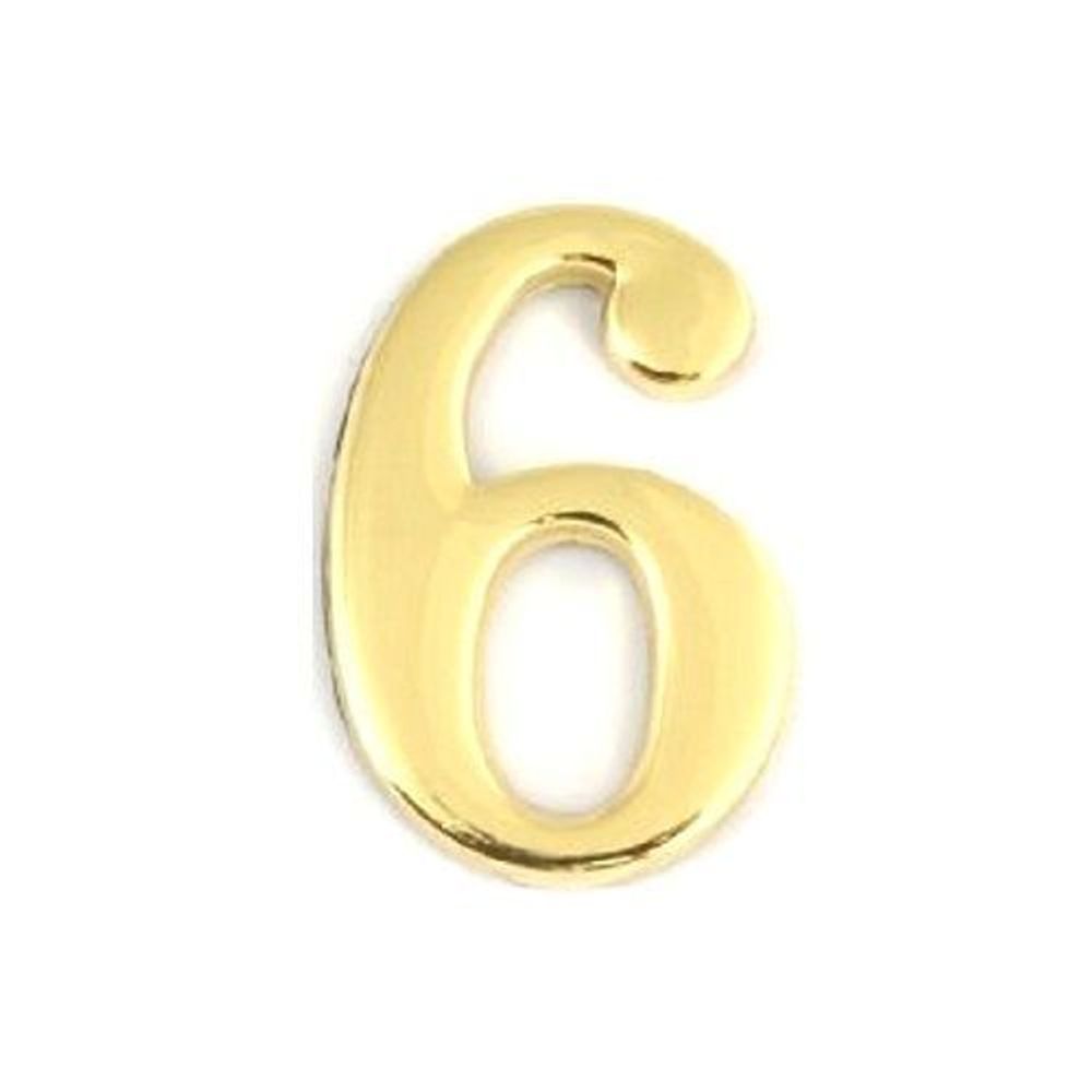 Цифра на клеевой основе АЛЛЮР "6-9" золото (пластик)