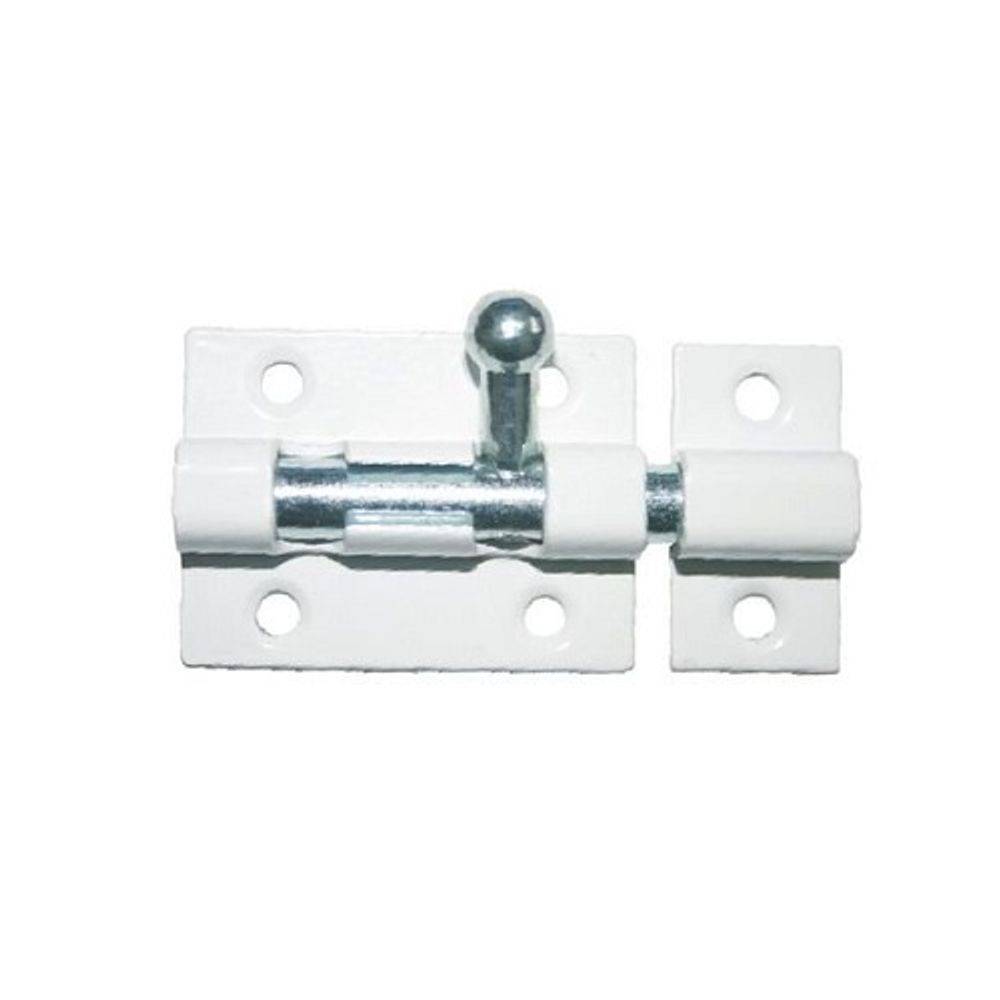 Задвижка накладная КУНГУР ЗТ7 полимер. белый (200) мт (1шт)