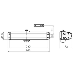 Доводчик DOORLOCK DL180A BC EN 1-6/7 серебристый