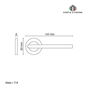 Ручка раздельная PORTA DI PARMA Alato GR графит