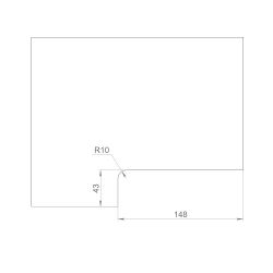 Замок для стеклянной двери ARMADILLO RANGE L10 BL (черный) /57909/