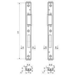 Ответная планка к ГАРДИАН (регулируемая правая) PROFI 11.535