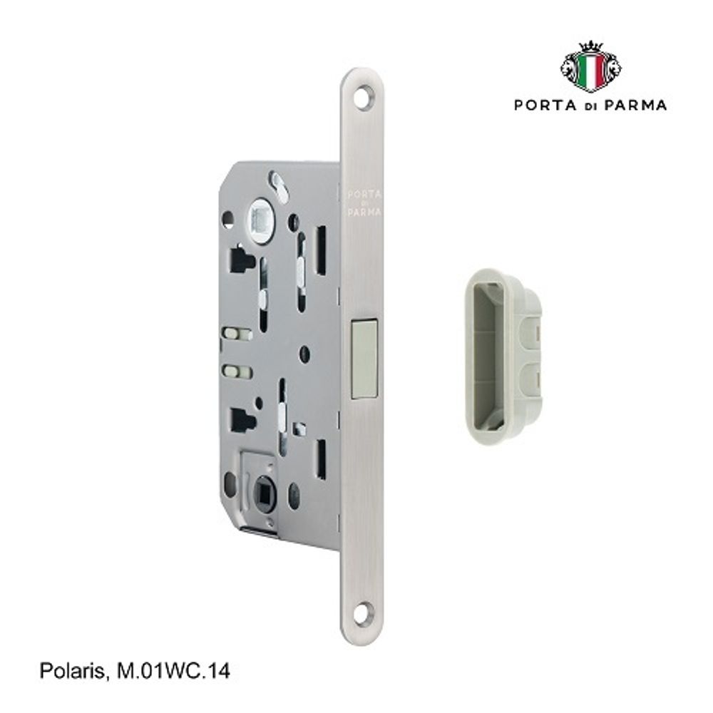 Замок врезной магнитный под фиксатор PORTA DI PARMA Polaris SN мат. никель