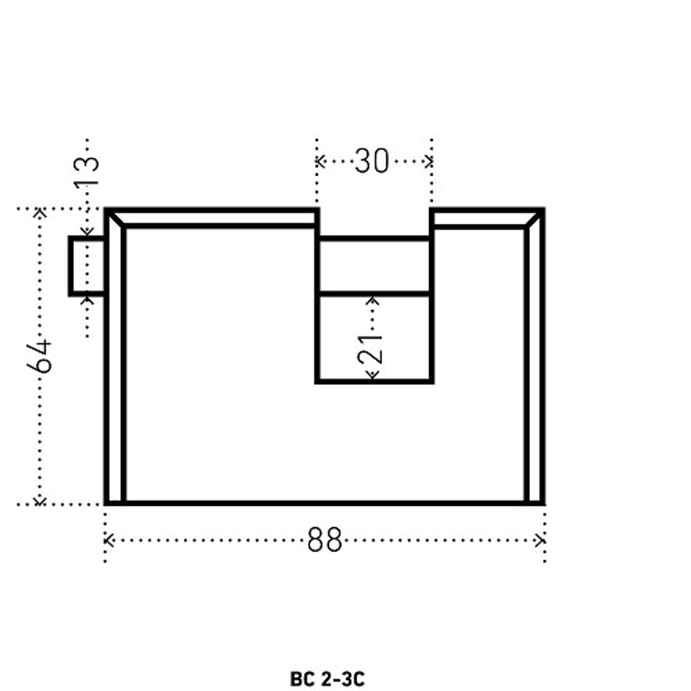 Замок навесной АЛЛЮР ВС2-3С d13мм