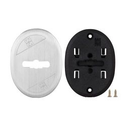 Накладка на сувальдный замок овальная со шторкой MOTTURA 95.324 (мат.хром), 1 шт /5513/