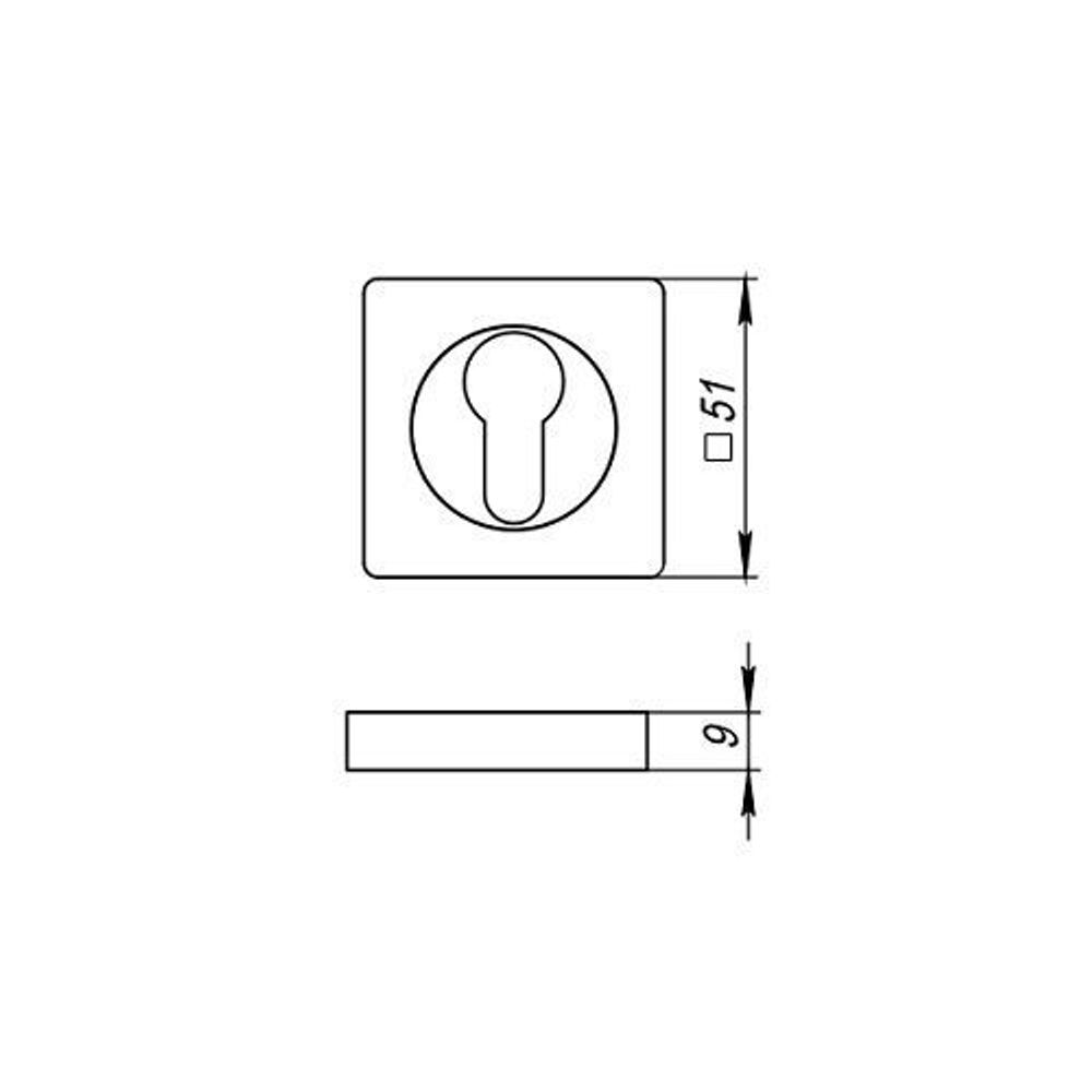 Накладка под цилиндр PUNTO ET ZQ SN/CP-3 мат.никель/хром /41061/