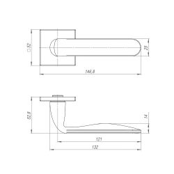 Ручка раздельная PUNTO EXTRA ARC.Q52 CP-8 хром /47139/