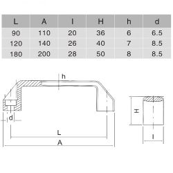 Ручка пластиковая E 0120 (L-120mm)