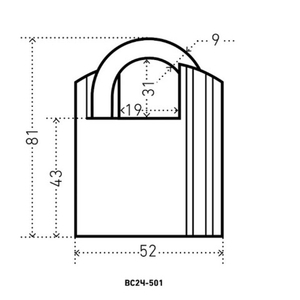 Замок навесной АЛЛЮР ВС2Ч-501 d8,5мм 4кл.