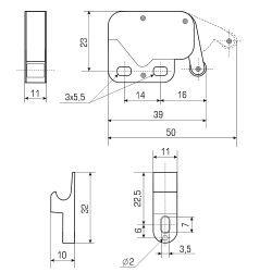 Нажимной толкатель фасадов (малый)