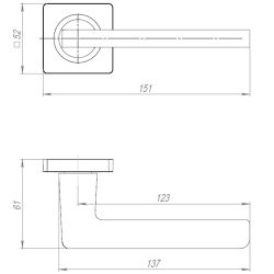 Ручка раздельная AJAX TESTA JK BL-24 черный /62337/