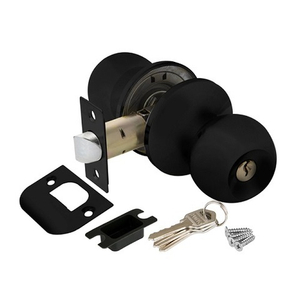 Ручка защелка AJAX 6082 BL-E (кл./фик.) черный /44445/