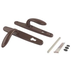 Нажимной гарнитур STUBLINA 1026.00.350 Е=85 мм коричневый (RAL 8017)