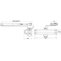 Доводчик DOORLOCK DL70 2/3/4 (до 90кг) коричневый