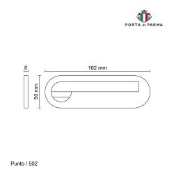 Ручка на планке PORTA DI PARMA Punto BL черный