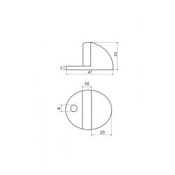 Упор дверной VETTORE 002 MWP белый матовый