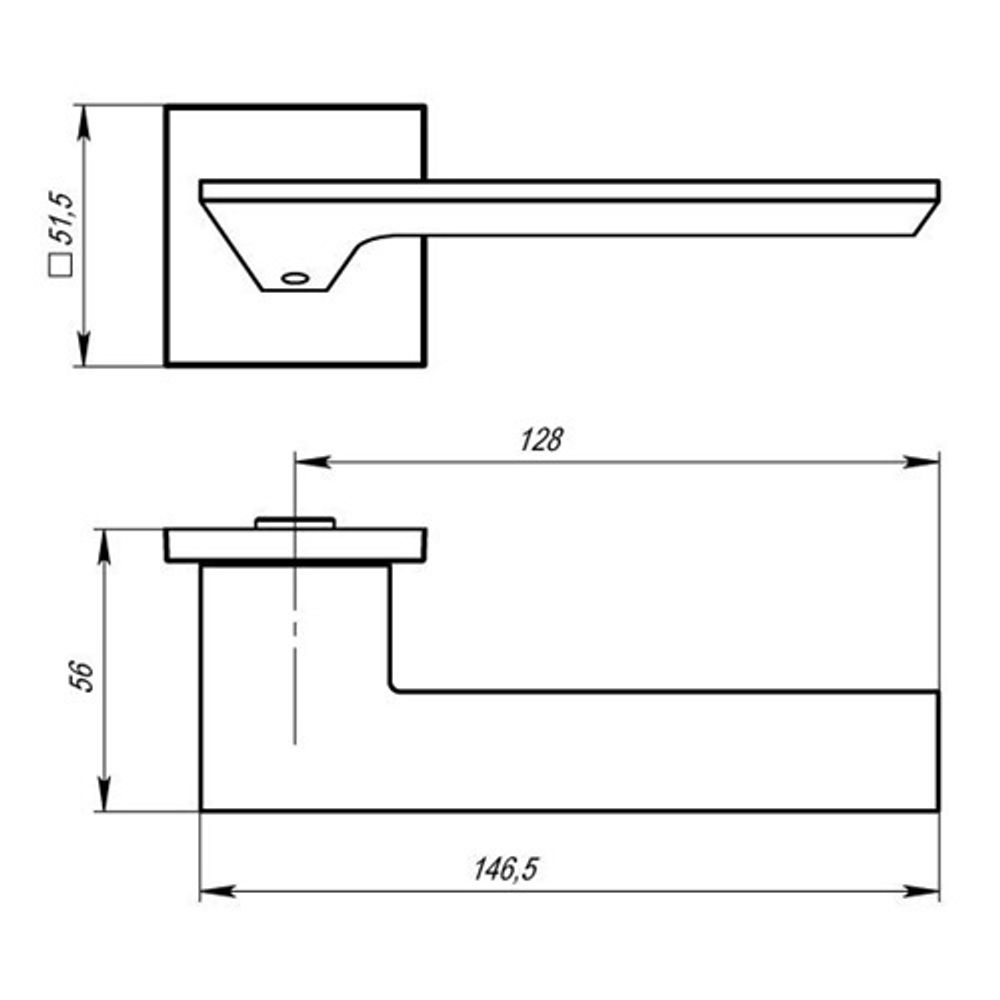 Ручка раздельная ARMADILLO MIRAGE USS BPVD-77 вороненый никель /39549/