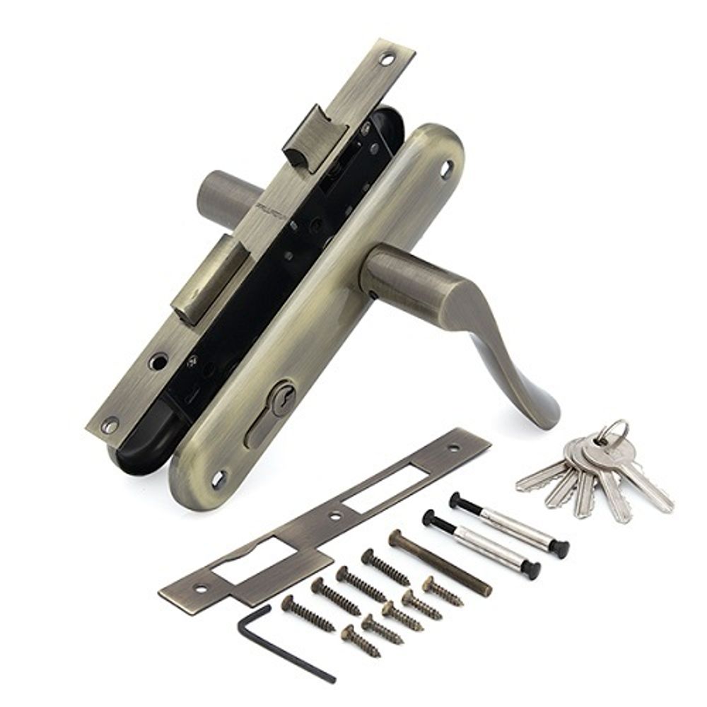 Замок врезной с ручками PALLADIUM ЗВ-AL 1708 AB бронза