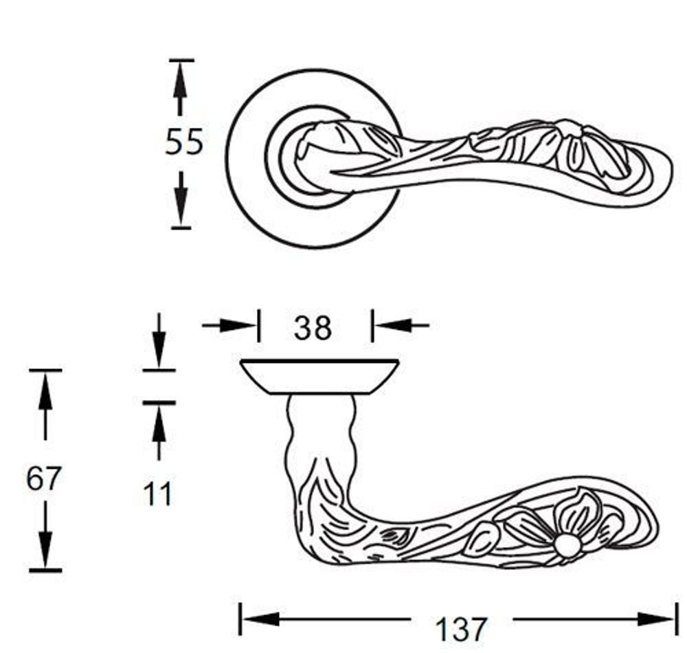 Ручка дверная ARCHIE S010 172ACF