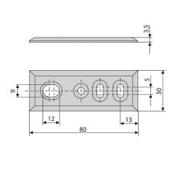 Запорная планка для шпингалетов, низ STUBLINA 3009.00