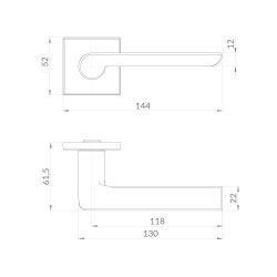 Ручка раздельная PUNTO SANDY EST.Q52 CP-8 хром /60451/