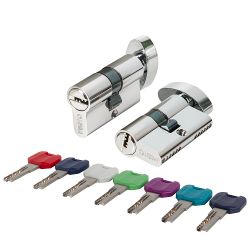 Цилиндровый механизм с вертушкой PUNTO MaxPro7002/52 mm (21+10+21) CP хром 7кл. /61859/