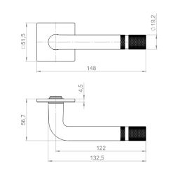 Ручка раздельная ARMADILLO CANNOLI K.YM BL-26 черный /62139/