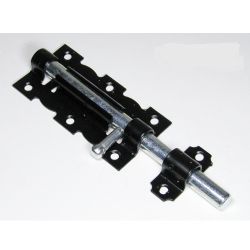 Задвижка дверная НОЭЗ ЗД-110 черный матовый/цинк