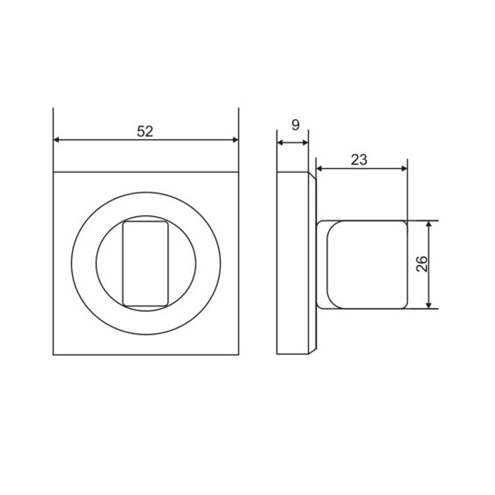 Ручка поворотная VETTORE BK 0605 CP хром