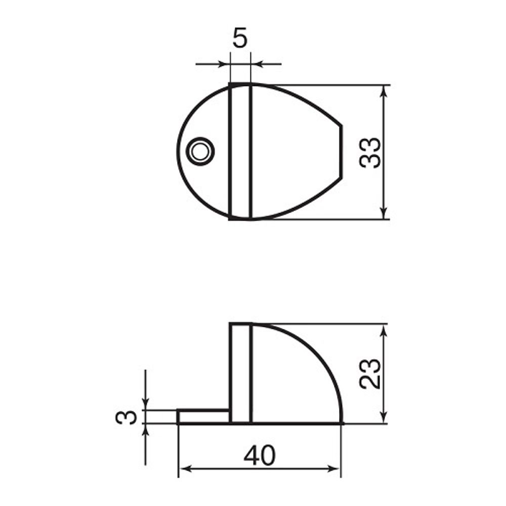 Упор дверной PALLADIUM 01 AB бронза